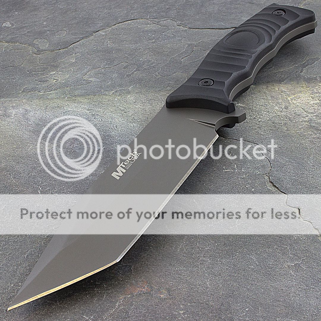 10" MTECH USA TITANIUM TANTO HUNTING KNIFE w/ SHEATH Fixed Blade Survival eBay